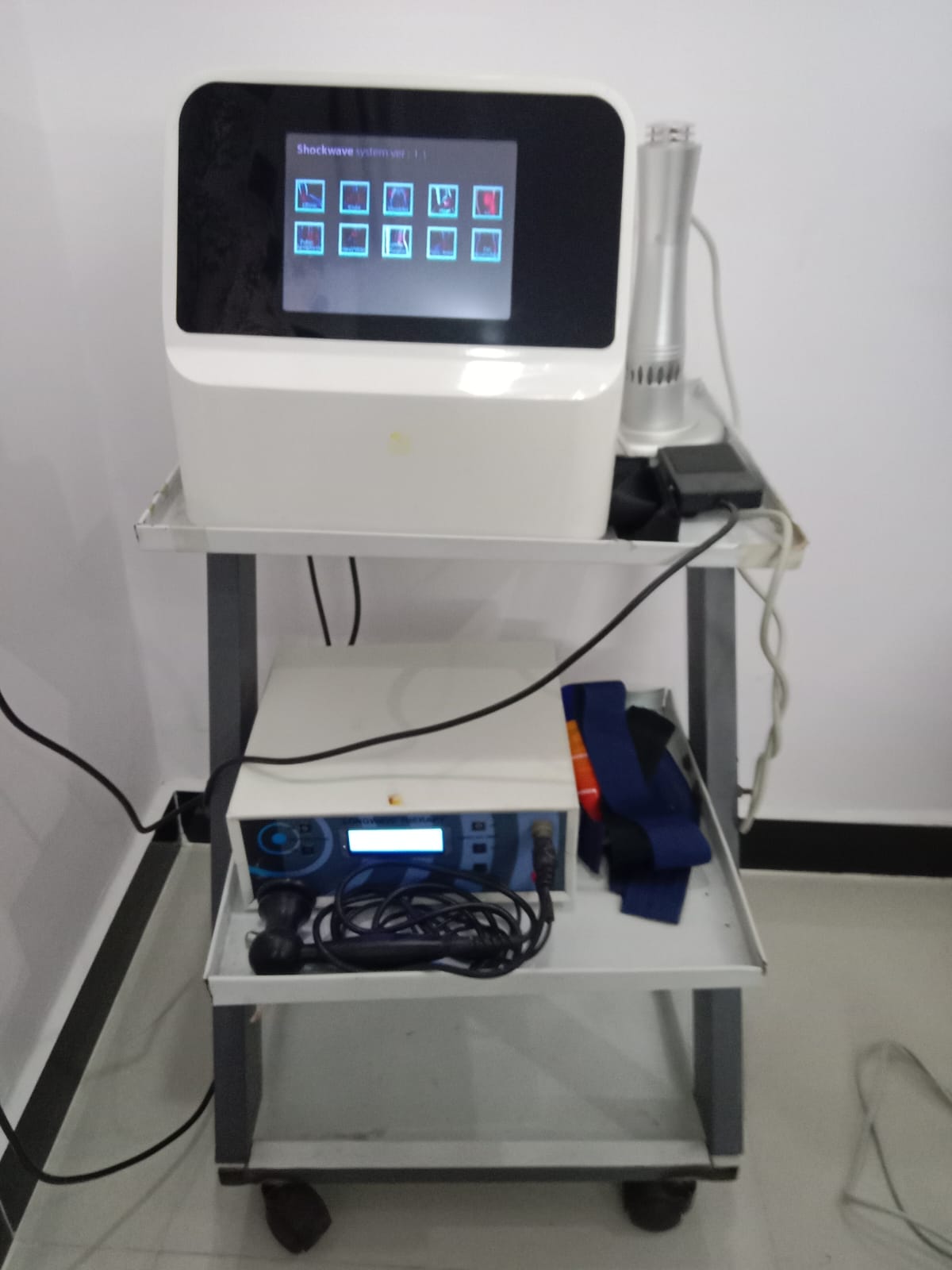 Shockwave and longwave therapy equipment at Dr. Naidu Hospital