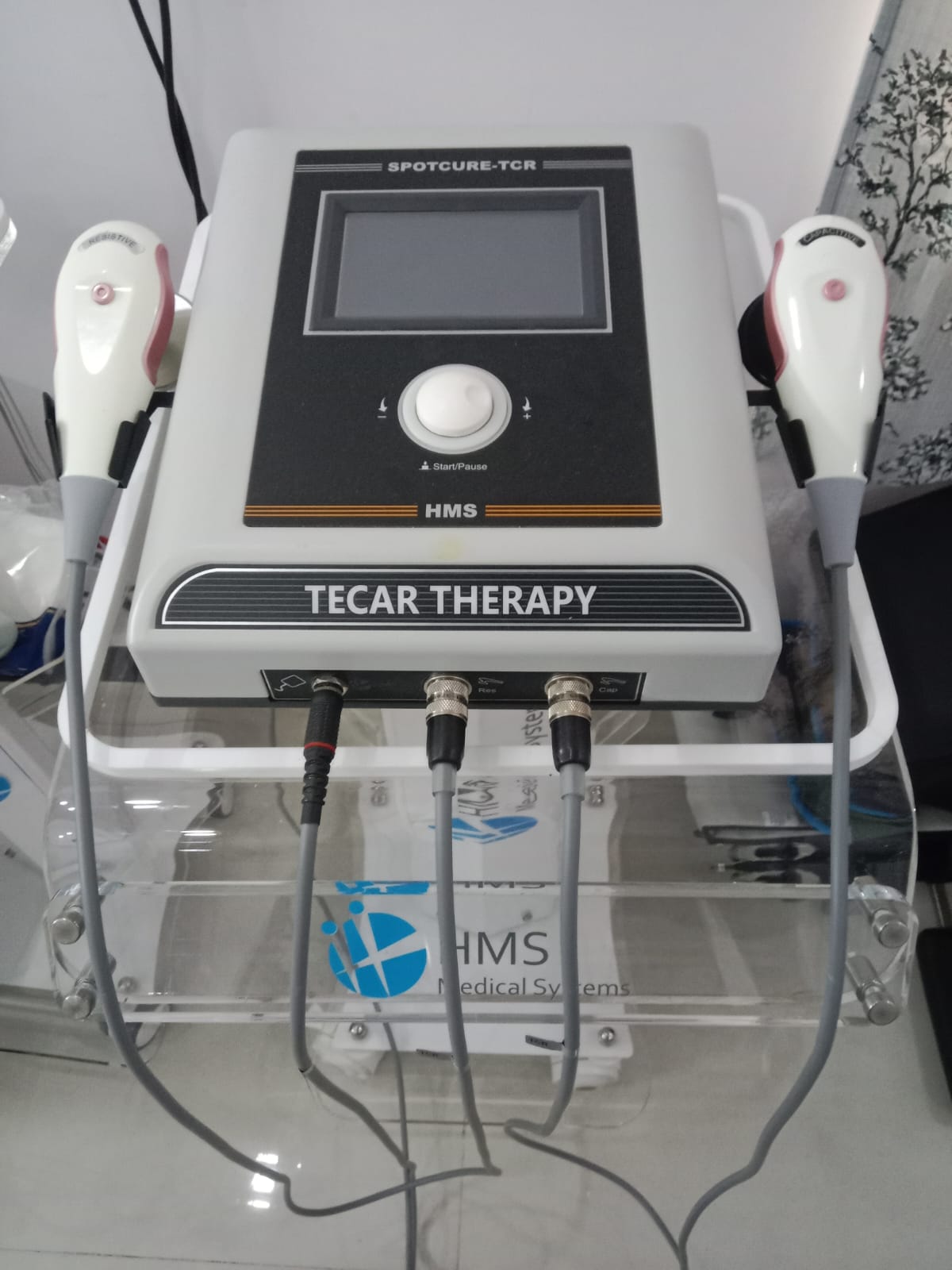TECAR therapy equipment at Dr. Naidu Hospital Yeleswaram
