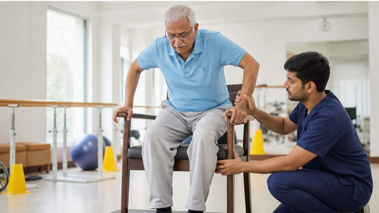 Geriatric Physiotherapy at Dr. Naidu Hospital Yeleswaram