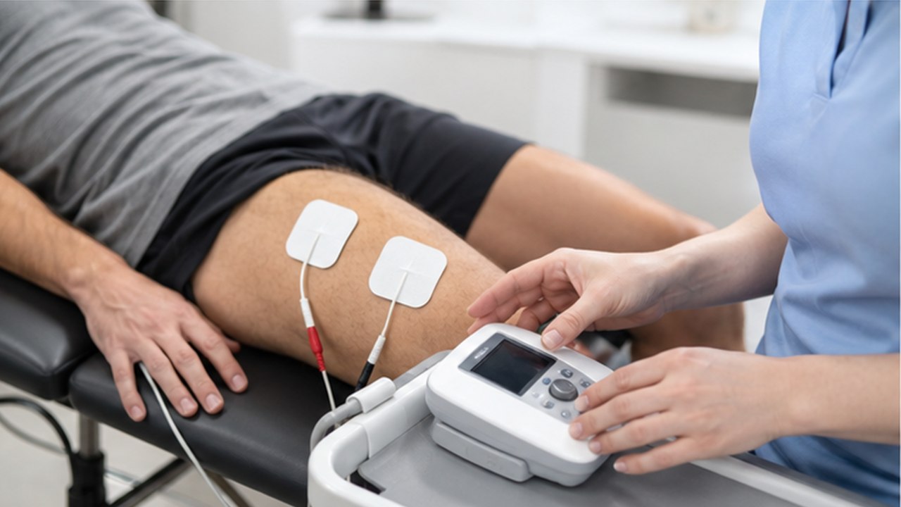 TENS Therapy equipment at Dr. Naidu Hospital Yeleswaram